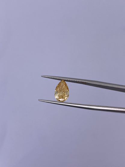 IGI Certificate Pear Cut Yellow Lab Diamond
