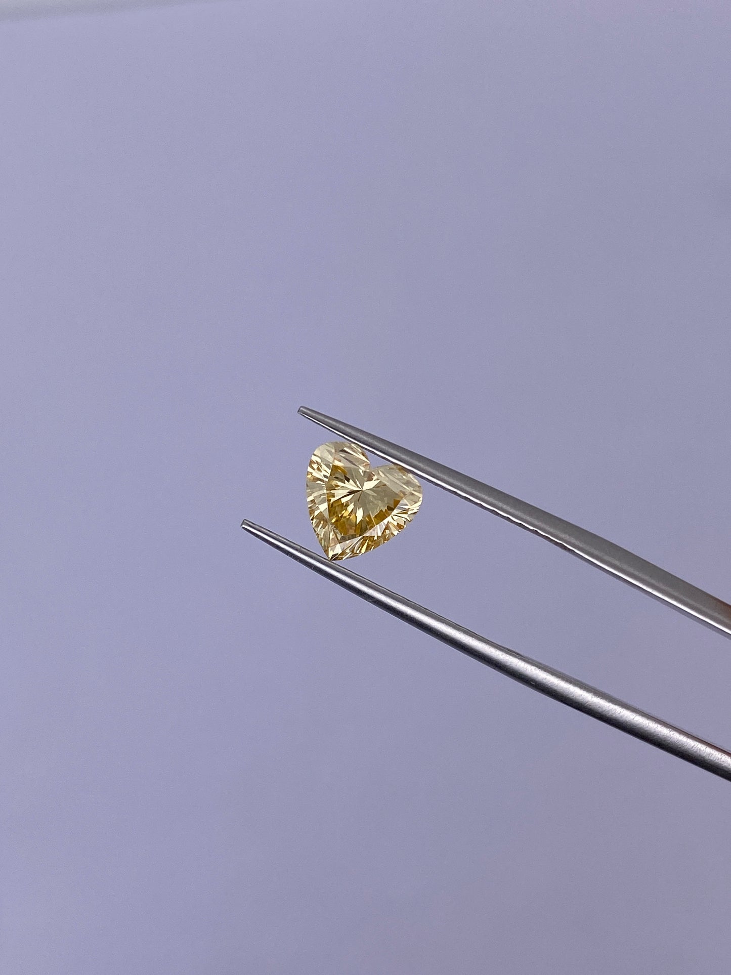 IGI Certificate Heart Cut Yellow Lab Diamond