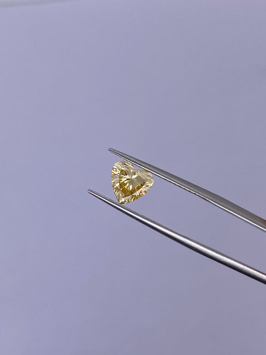 IGI Certificate Heart Cut Yellow Lab Diamond