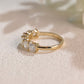 Solid Gold 4mm Cushion Cut Moissanite Wedding Band