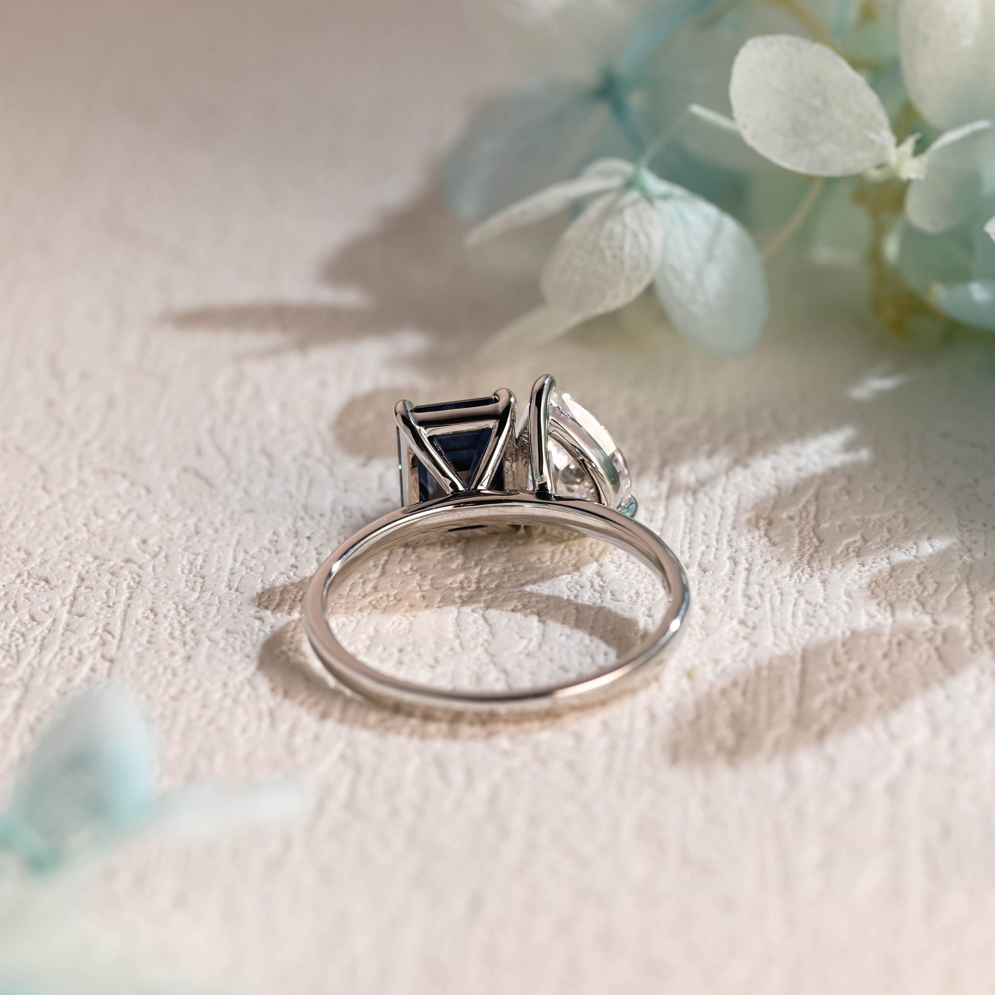 toi-et-moi-wedding-ring-blue-moissanite-ring-emerald-cut-ring