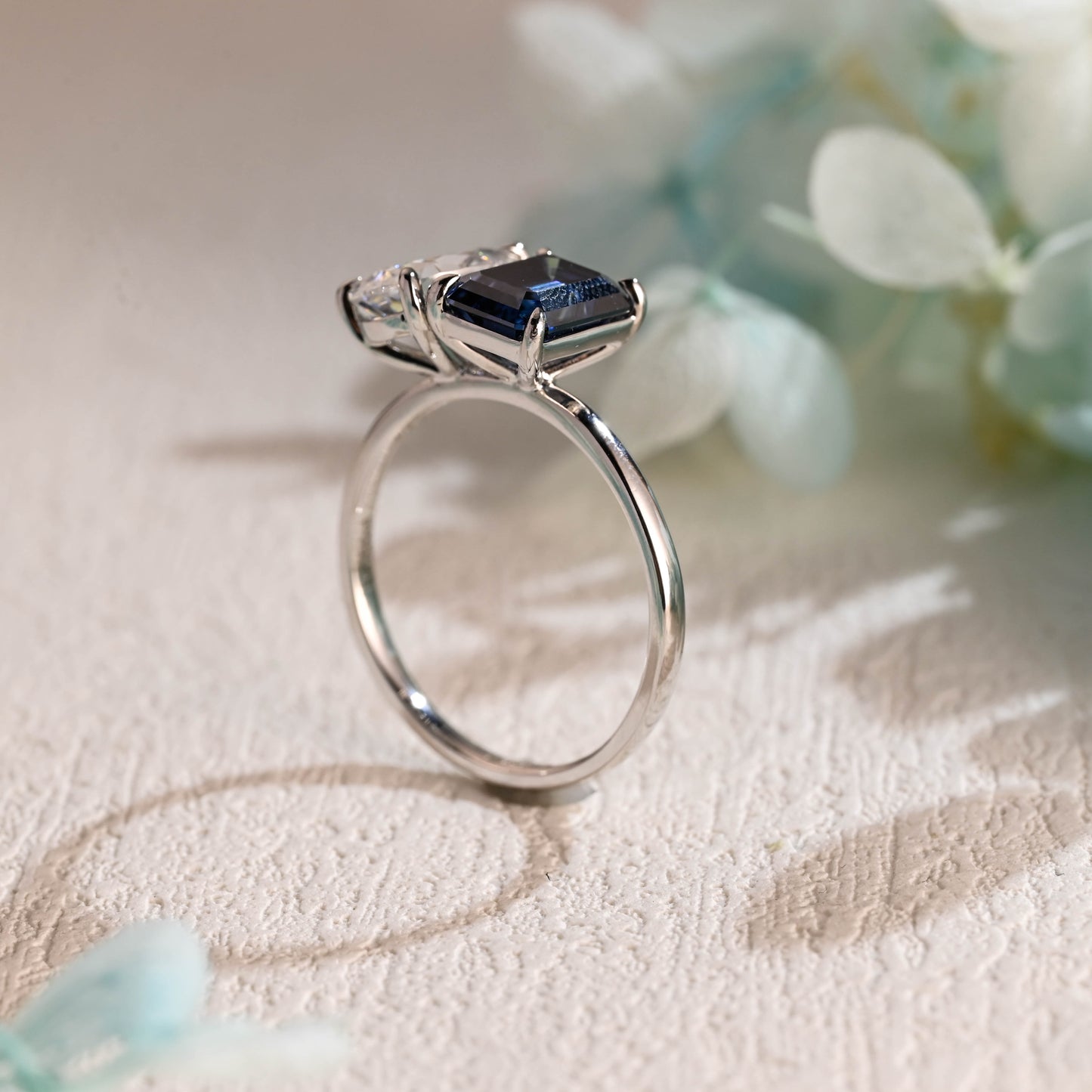 toi-et-moi-wedding-ring-blue-moissanite-ring-emerald-cut-ring