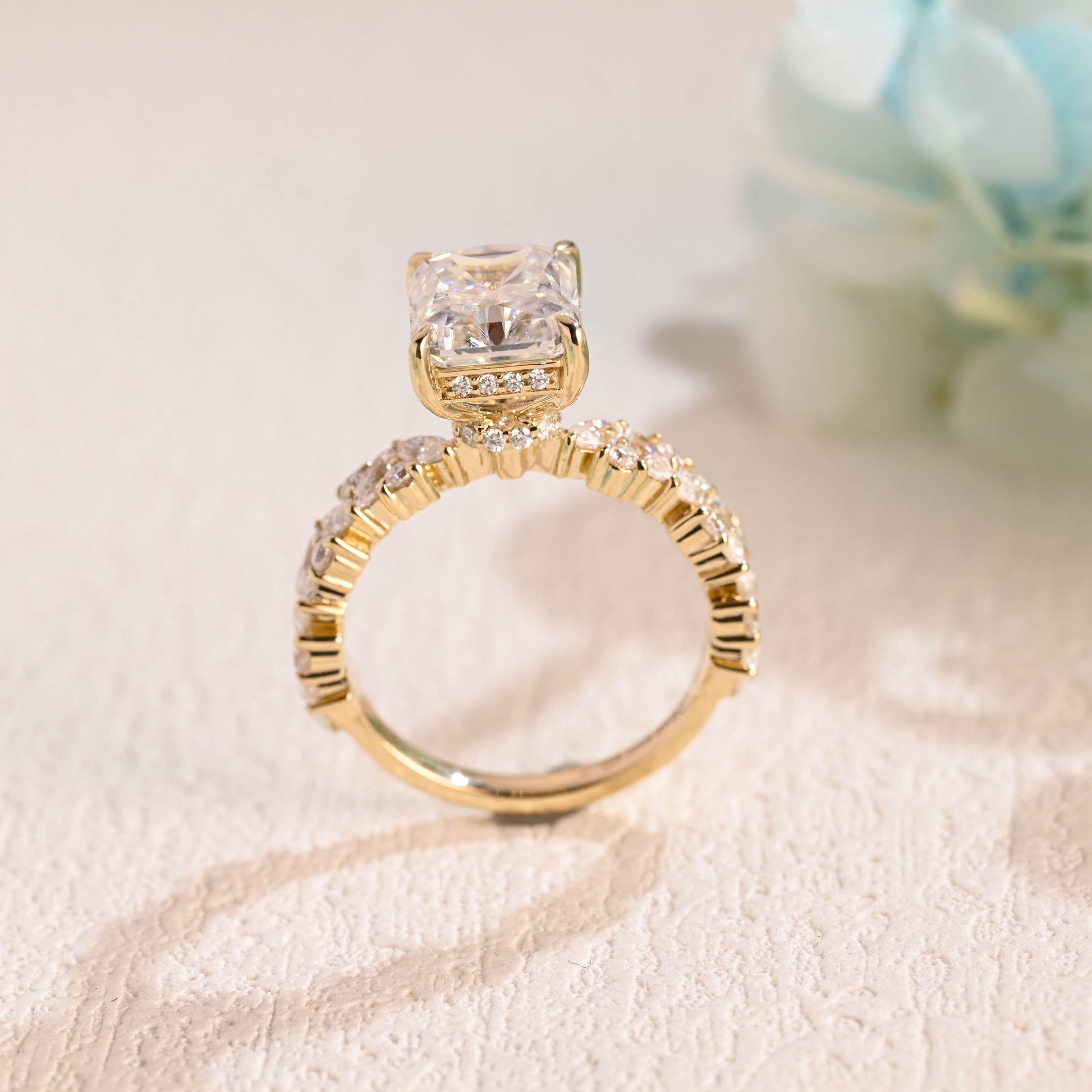 solid-gold-radiant-cut-moissanite-engagement-ring