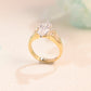 Solid Gold Two Tone Marquise Cut Moissanite Engagement Ring