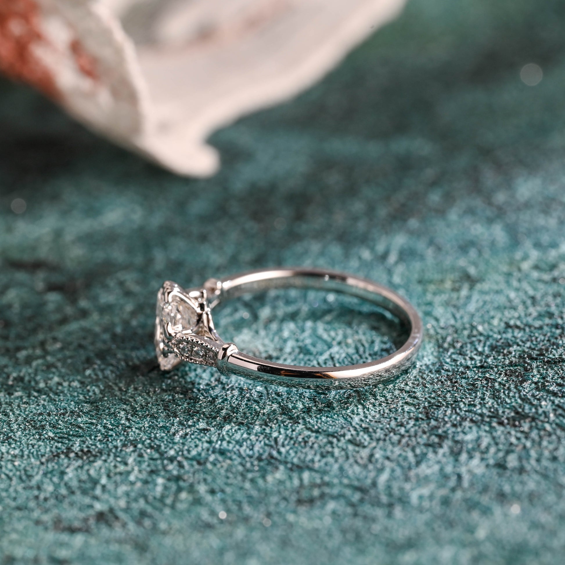 cushion-cut-lab-grown-diamond-engagement-ring-wedding-ring