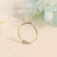 solid gold marquise round cut wedding band