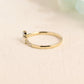 solid gold marquise round cut wedding band