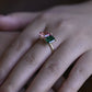 Solid Gold Toi Et Moi Emerald & Pear Cut Engagement Ring