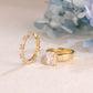 Solid Gold Radiant Cut Moissanite Wedding Ring Set