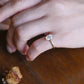 Solid Gold Old European Elongated Cushion Cut Moissanite Engagement Ring Compass Ring