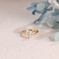 Solid Gold Solitaire Bypass Oval Cut Moissanite Engagement Ring