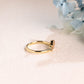 Solid Gold Pear & Round Cut Champagne Moissanite Wedding Band