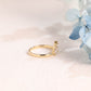 Solid Gold Floral Marquise & Round Cut Moissanite Wedding Band