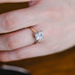 Solid Gold Hidden Halo Radiant Cut Moissanite Engagement Ring