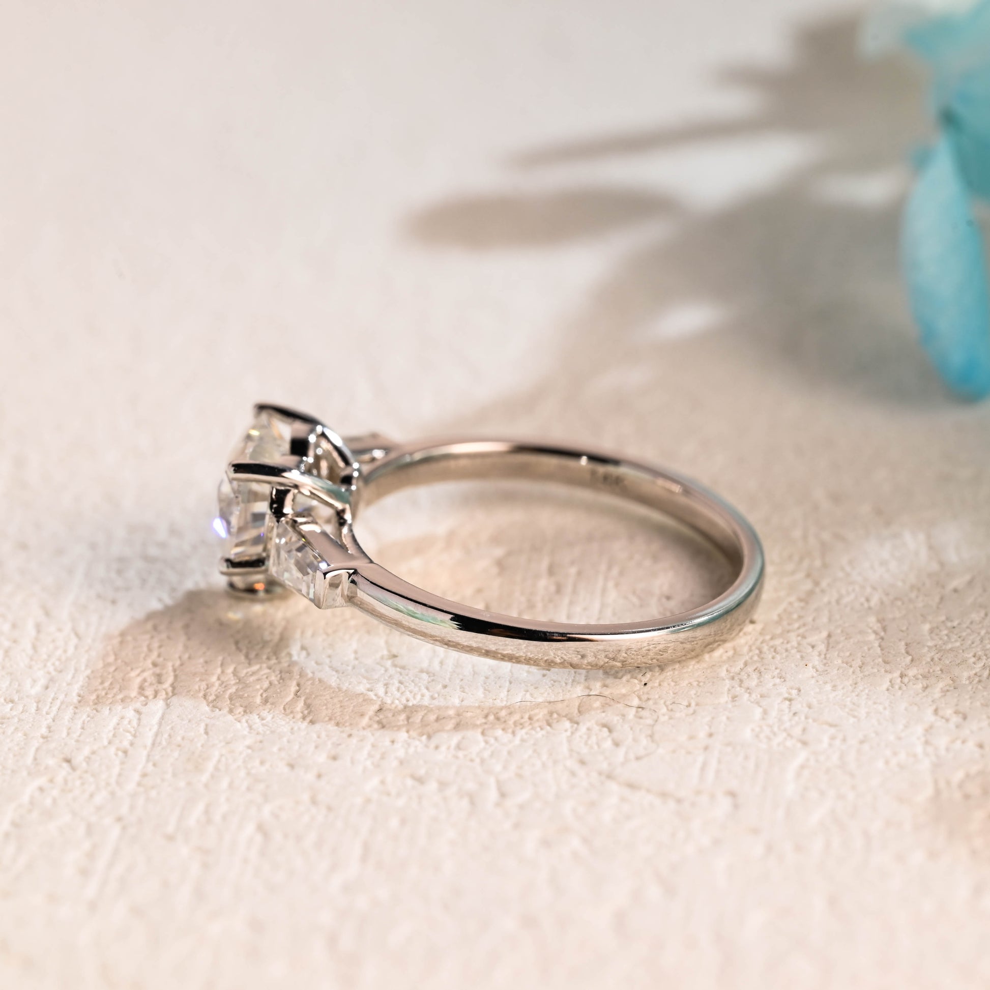 Heart-cut-moissanite-engagement-ring-wedding-ring-three-stone-ring