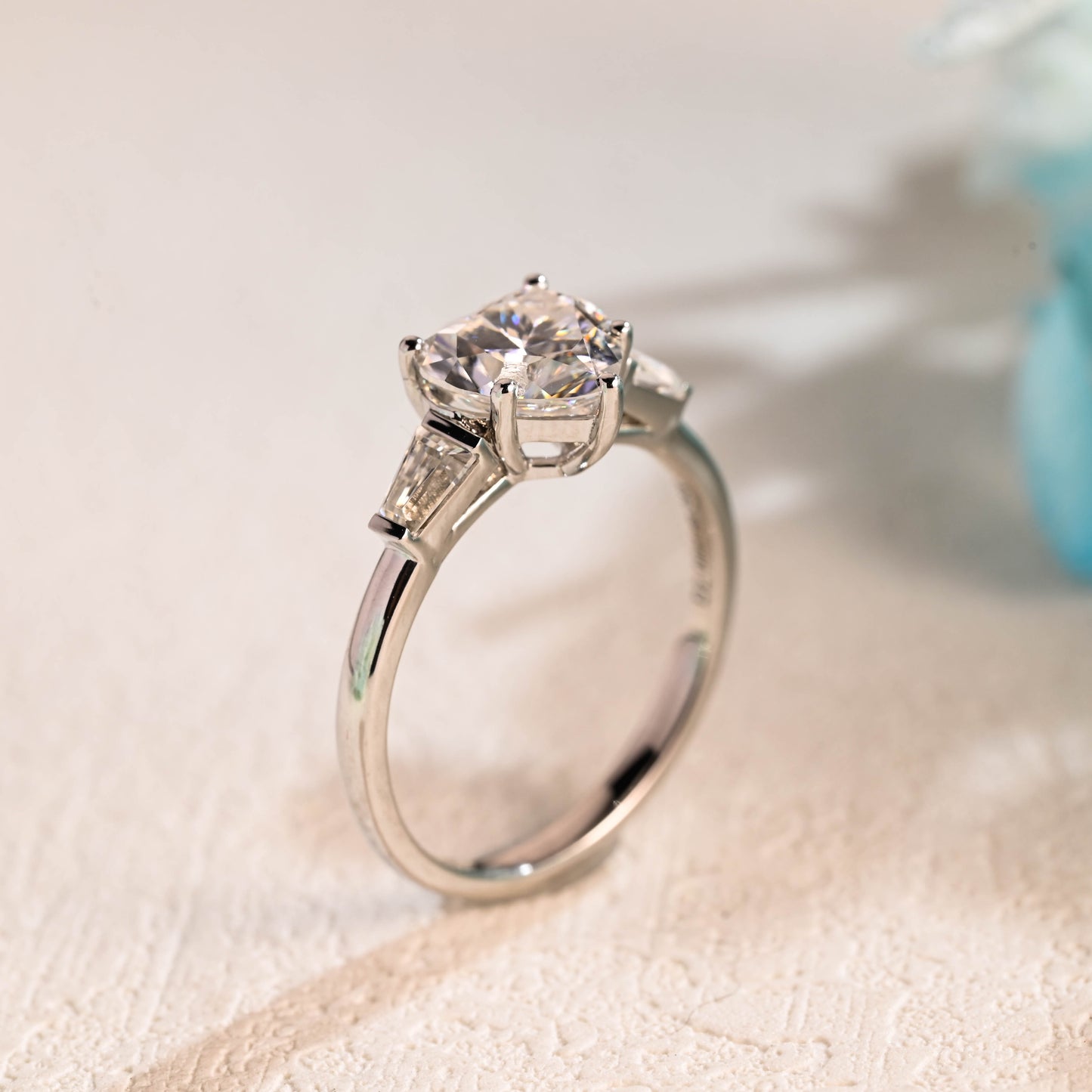 Heart-cut-moissanite-engagement-ring-wedding-ring-three-stone-ring