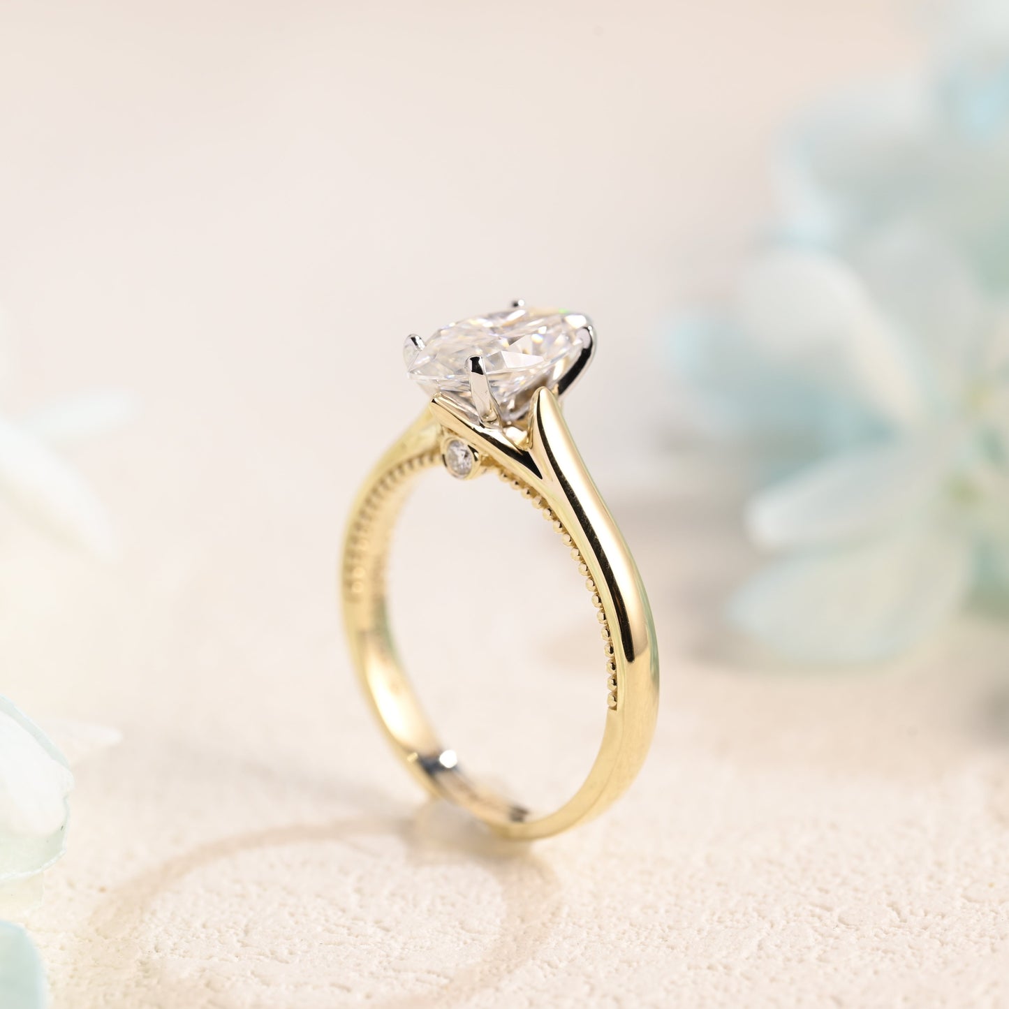 solid-gold-marquise-cut-moissanite-engagement-ring-Gift