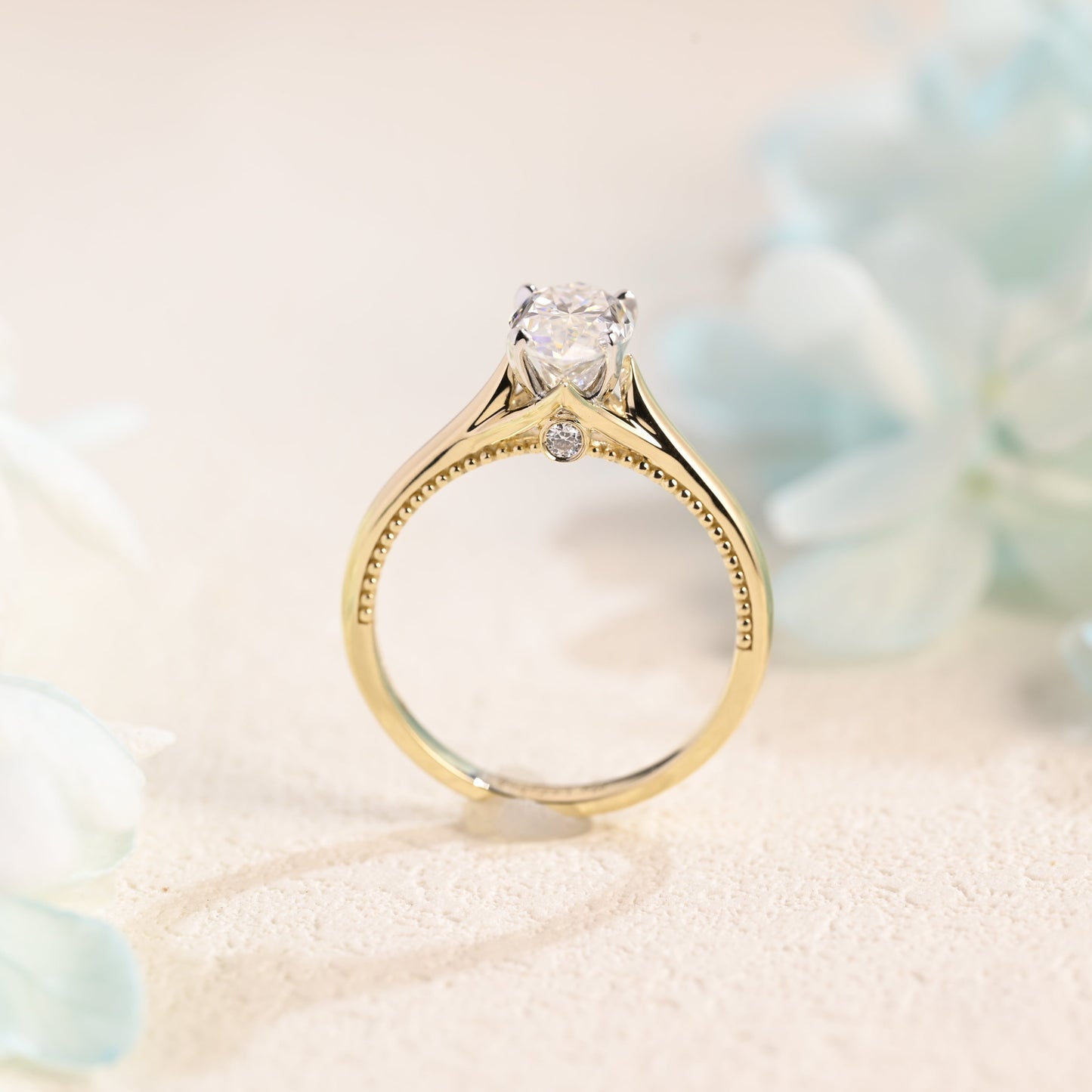 solid-gold-marquise-cut-moissanite-engagement-ring-Gift