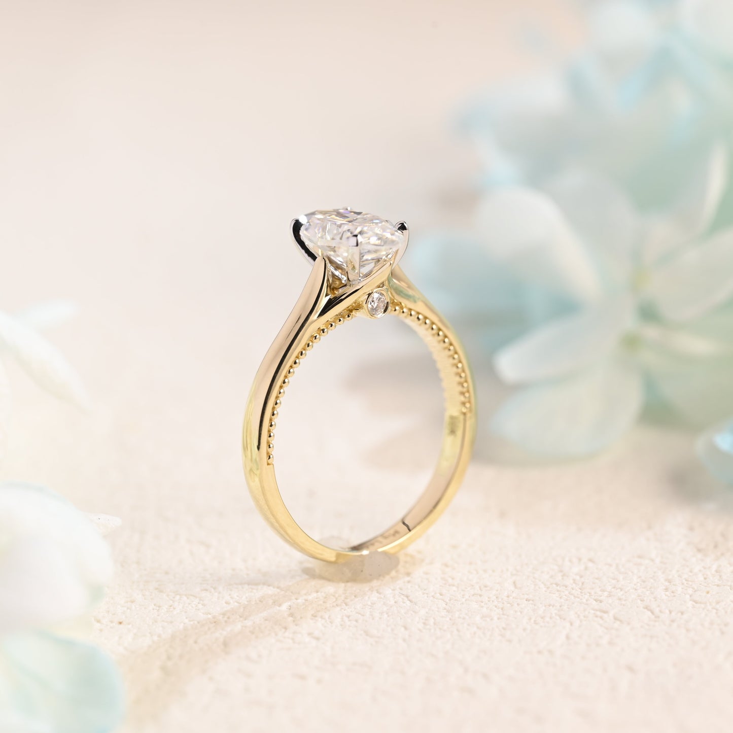 solid-gold-marquise-cut-moissanite-engagement-ring-Gift