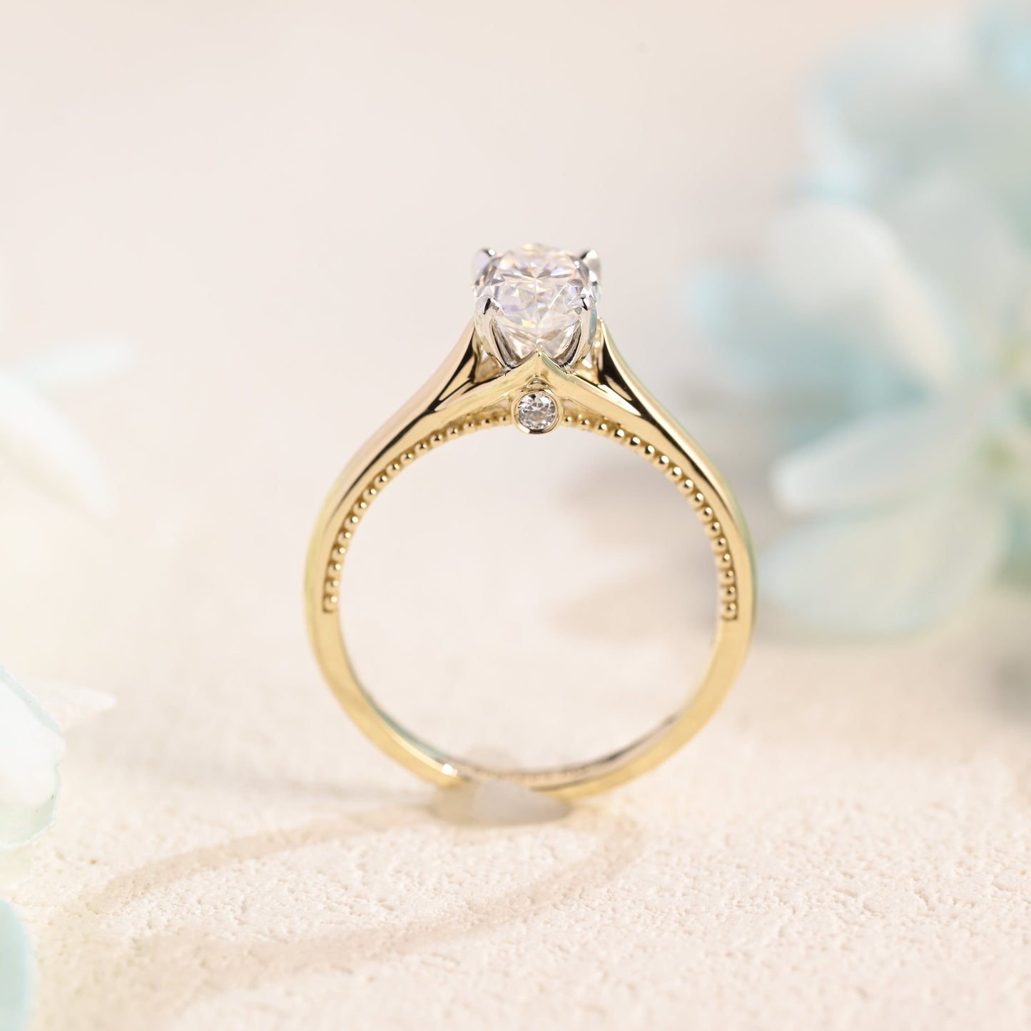 solid-gold-marquise-cut-moissanite-engagement-ring-Gift