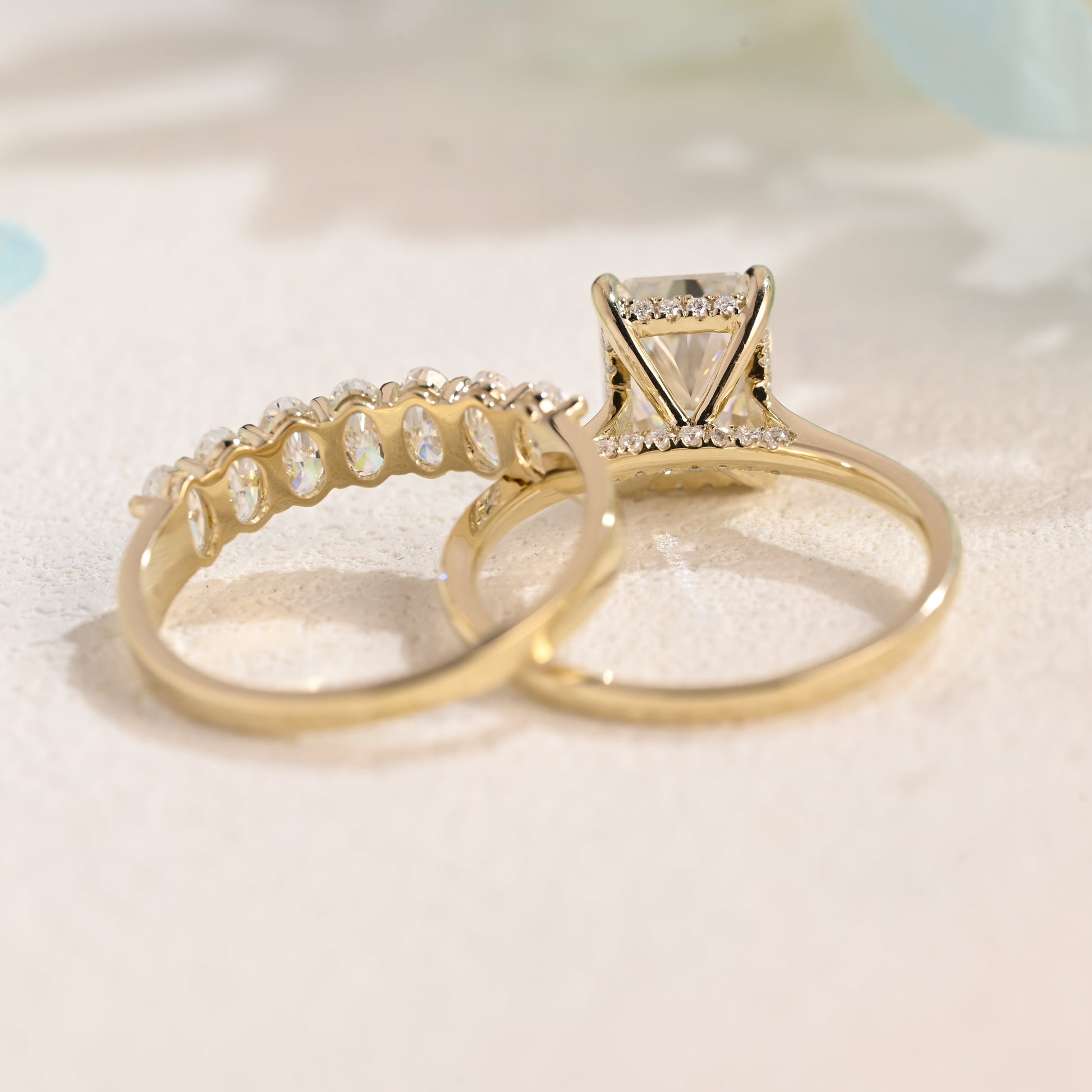 radiant-engagement-ring-set-gift-solid-gold-ring-set