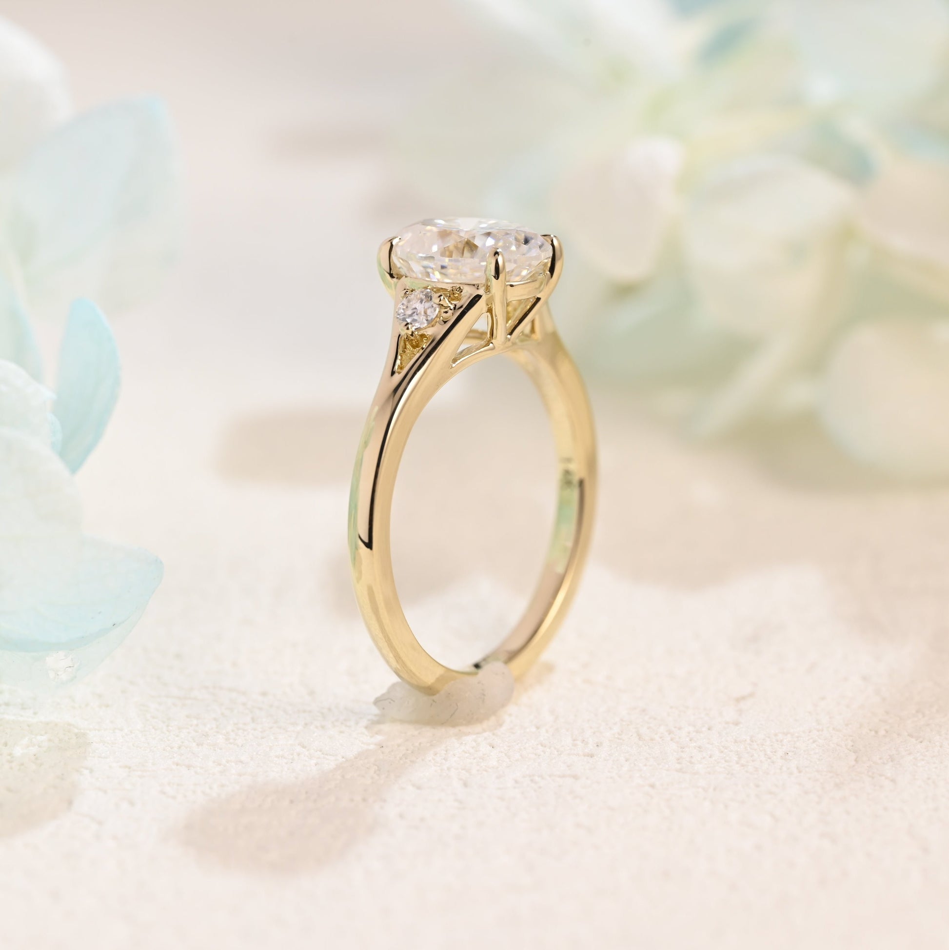 solid-gold-oval-cut-moissanite-engagement-ring