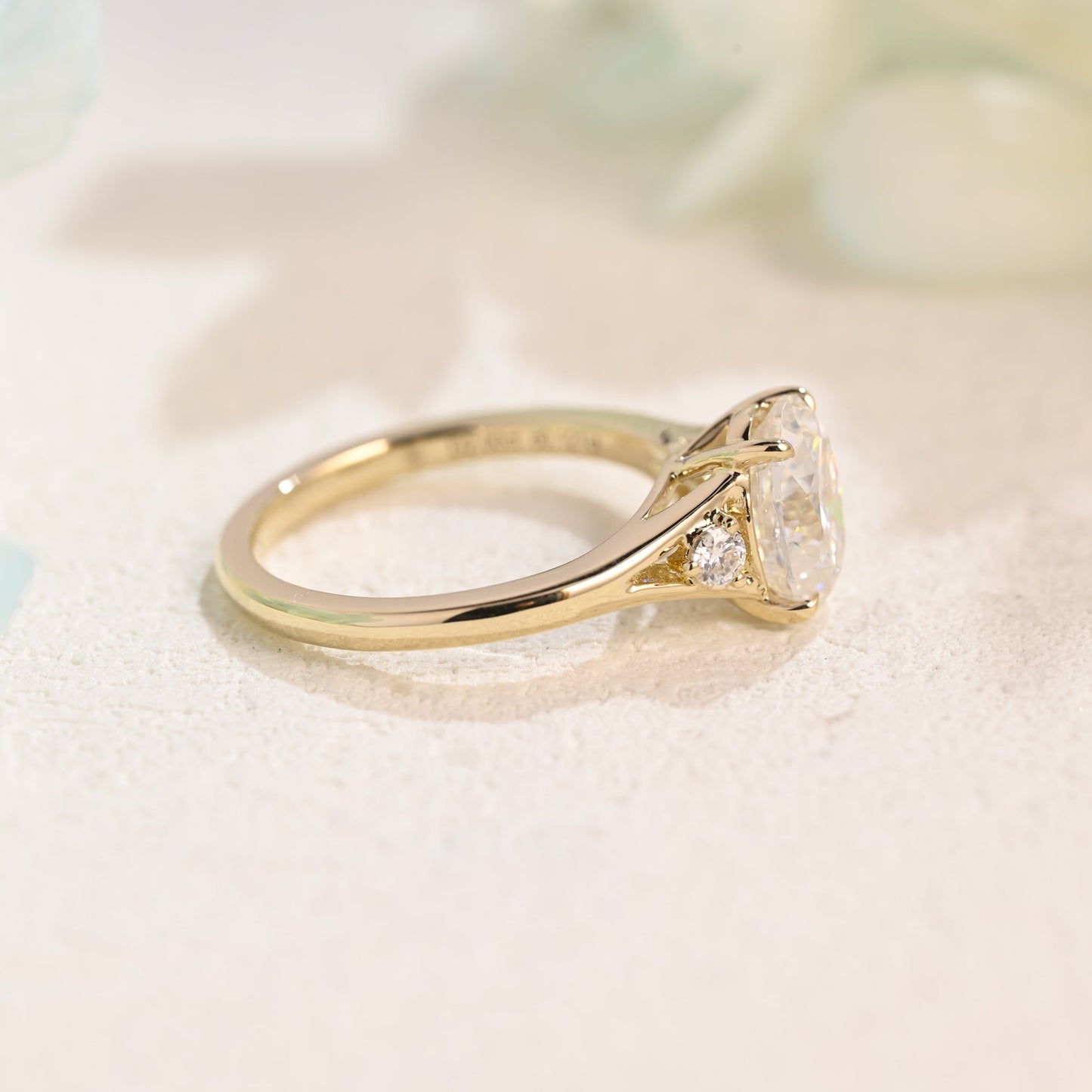 solid-gold-oval-cut-moissanite-engagement-ring