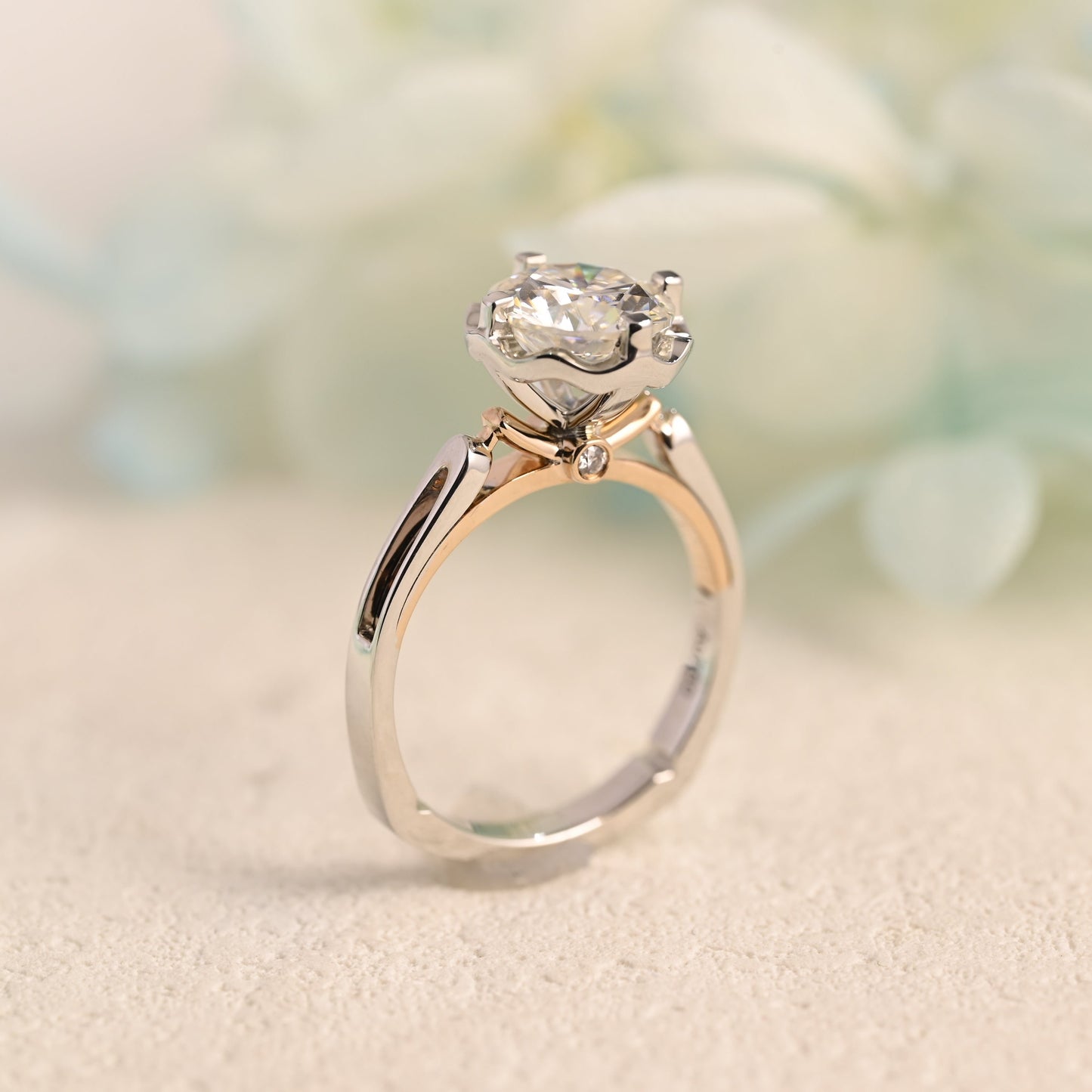 solid-gold-round-cut-moissanite-engagement-ring