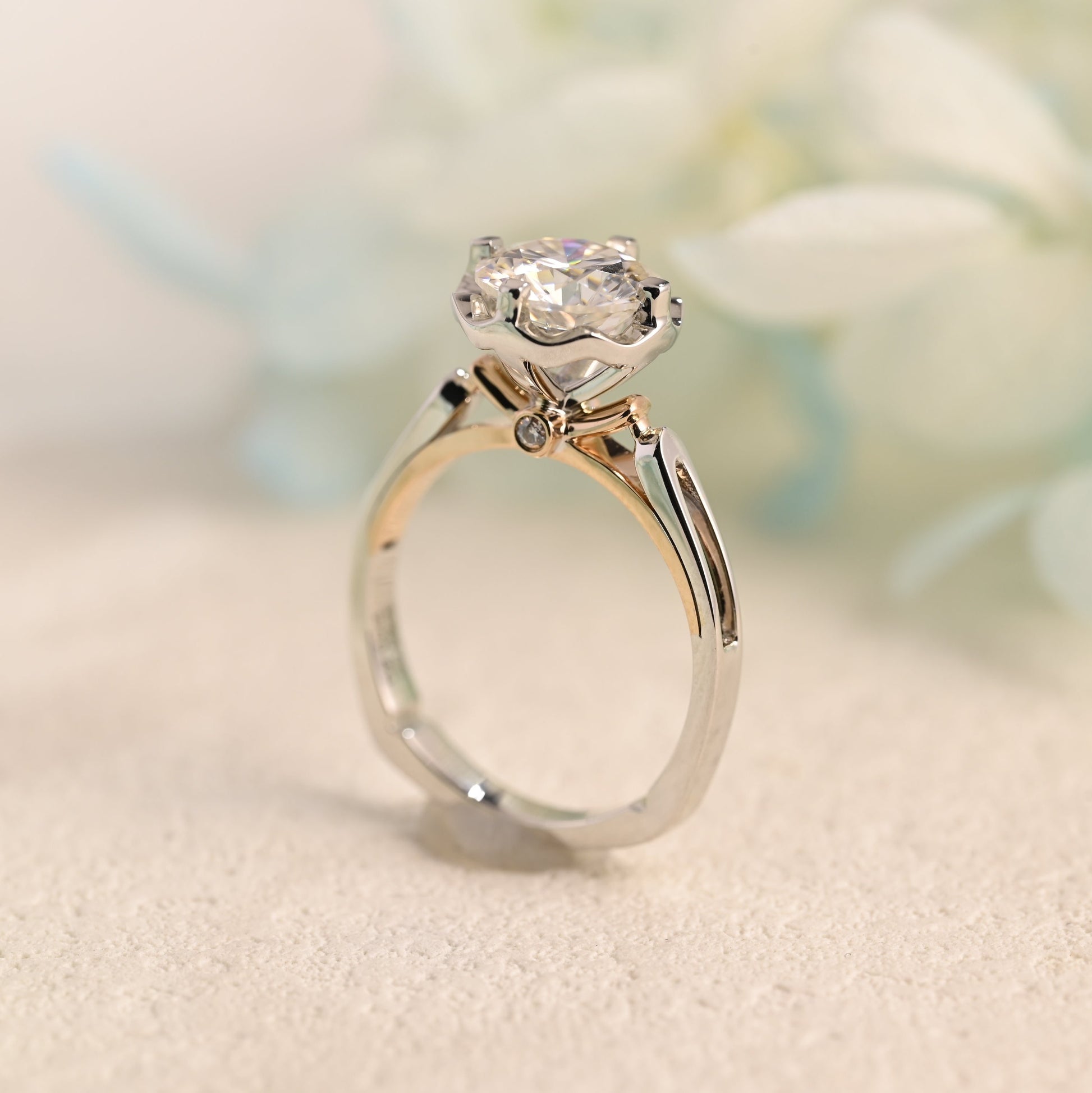 solid-gold-round-cut-moissanite-engagement-ring