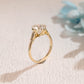 solid-gold-Filigree-ring-cushion-cut-moissanite-engagement-ring