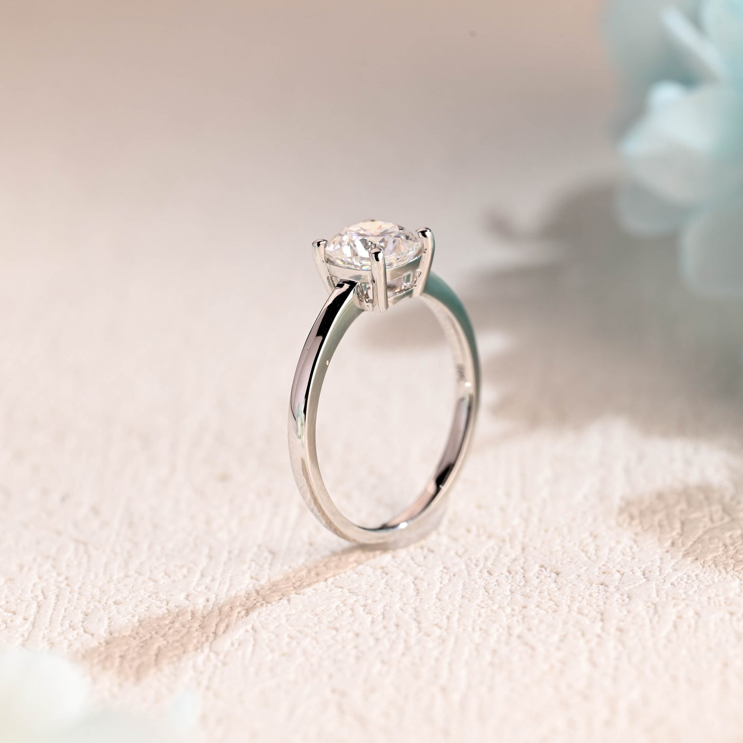 Cushion-cut-moissanite-engagement-ring-solid-gold-ring-promise-ring-gift