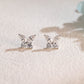 CausYou Solid Gold Butterfly Marquise Cut Moissanite Earrings, Elegant Studs Accessories for Women, Wife