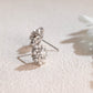 CausYou Solid Gold Floral Round Moissanite Earrings Studs, Nature Inspired Windmill Wedding Studs, Gift for Woman, Wife