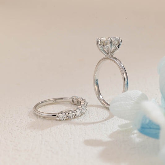 solid-gold-round-cut-moissanite-engagement-ring-set-hidden-halo-half-eternity-wedding-band