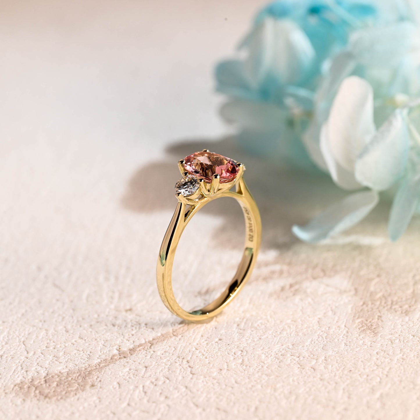 Oval-cut-Pink-Sapphire-engagement-ring-solid-gold-ring-promise-ring-gift