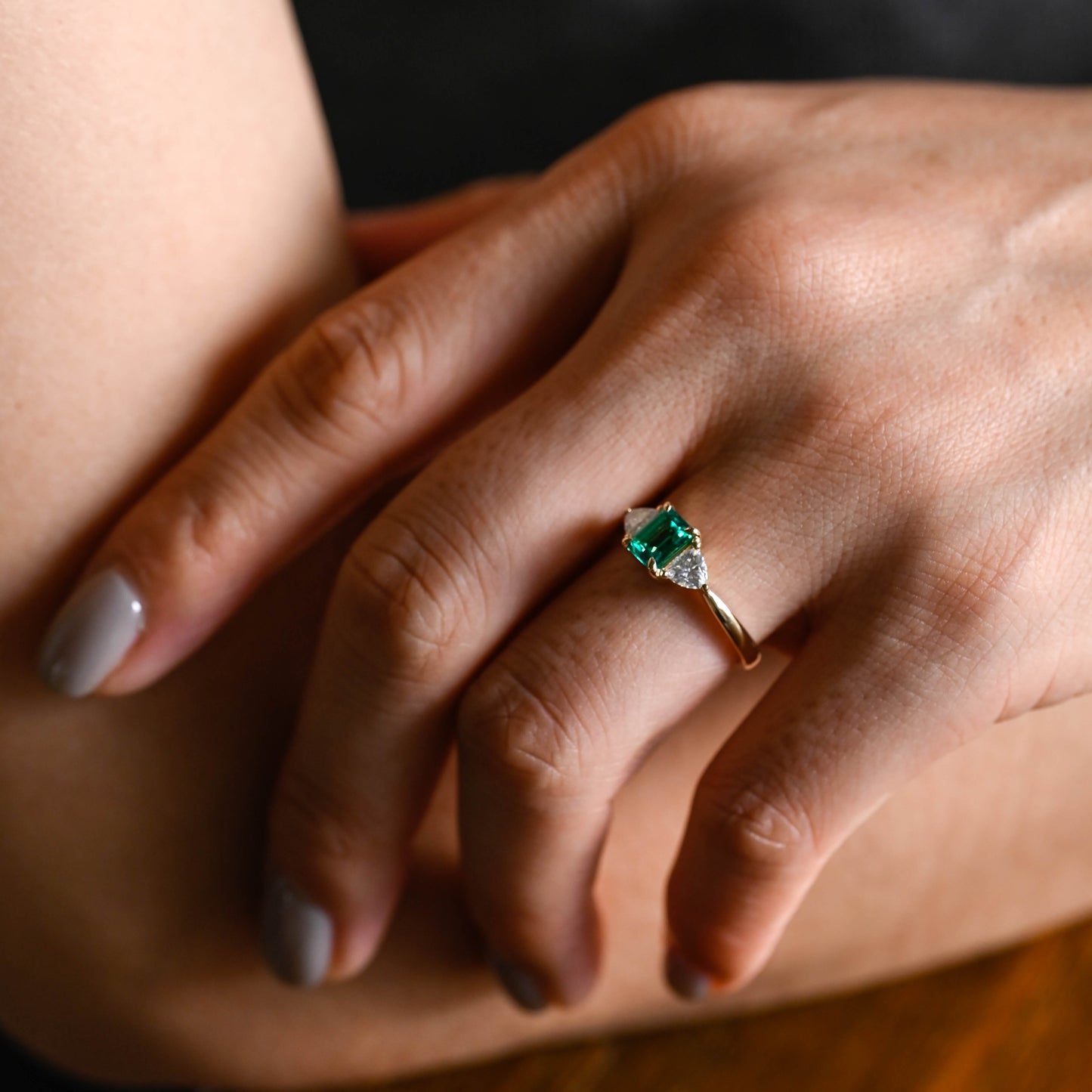 emerald-engagement-ring-solid-gold-ring-promise-ring-gift