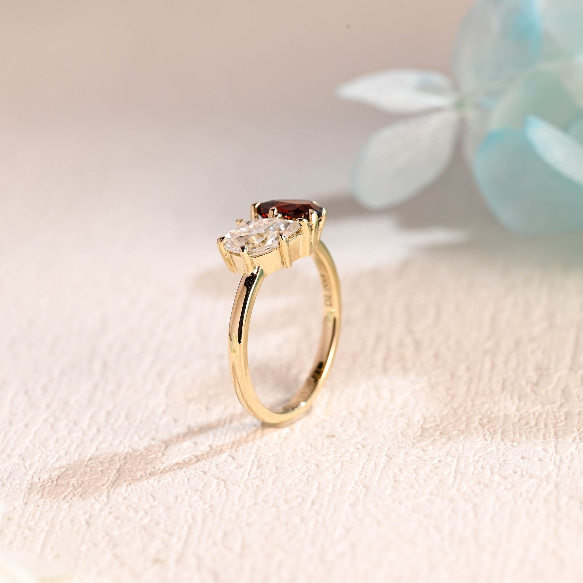 solid-gold-toi-et-moi-heart-cut-pear-cut-garnet-moissanite-engagement-ring