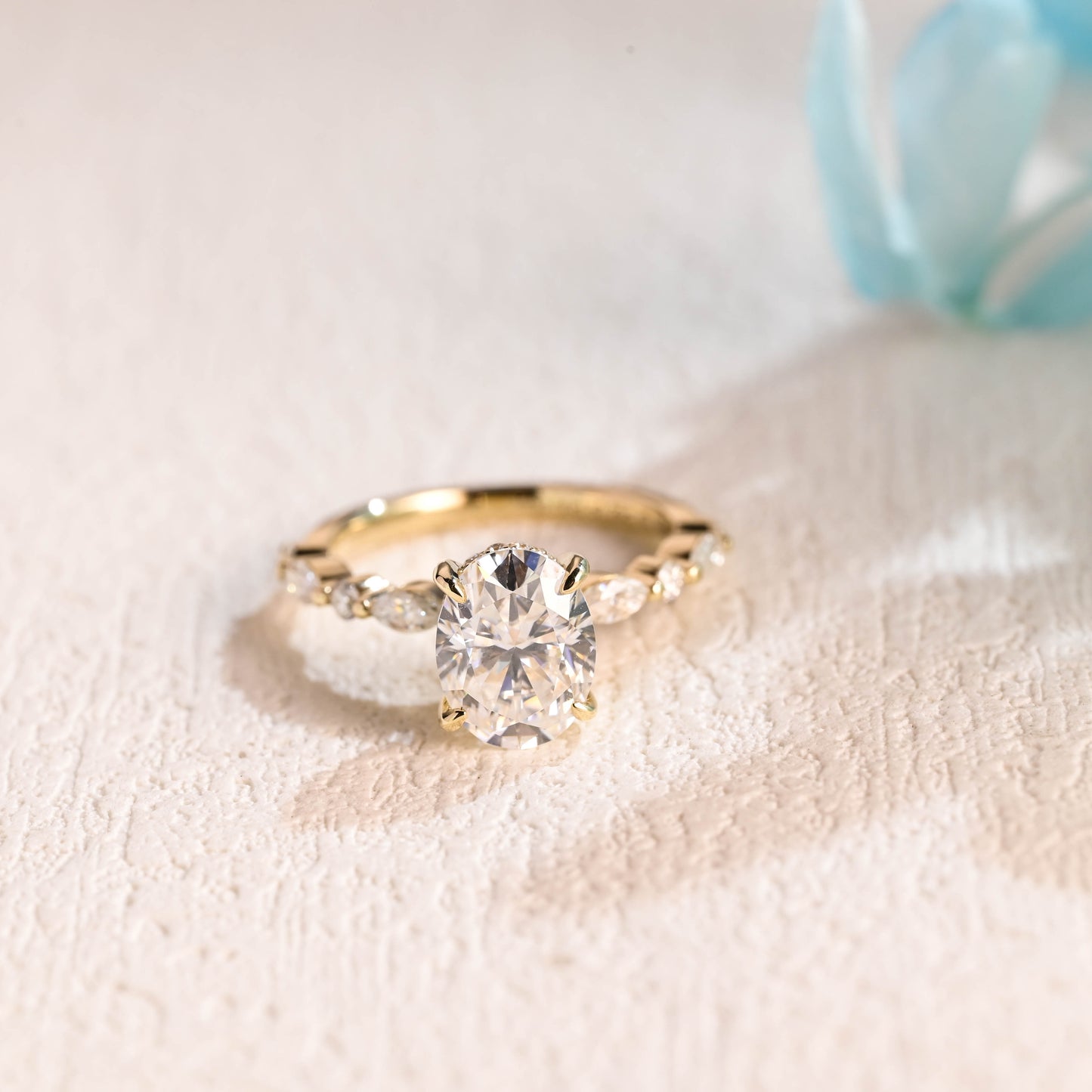 Oval-cut-moissanite-engagement-ring-solid-gold-ring-promise-ring-gift