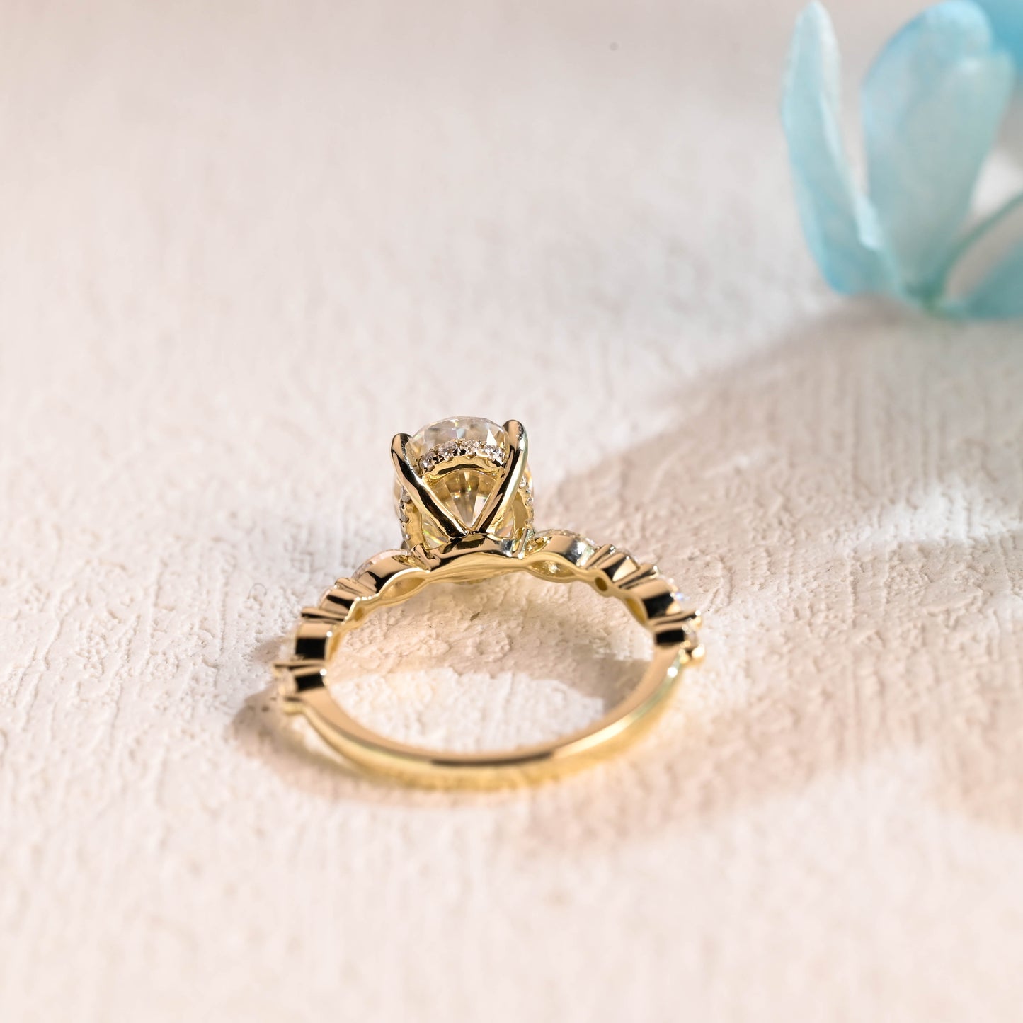 Oval-cut-moissanite-engagement-ring-solid-gold-ring-promise-ring-gift