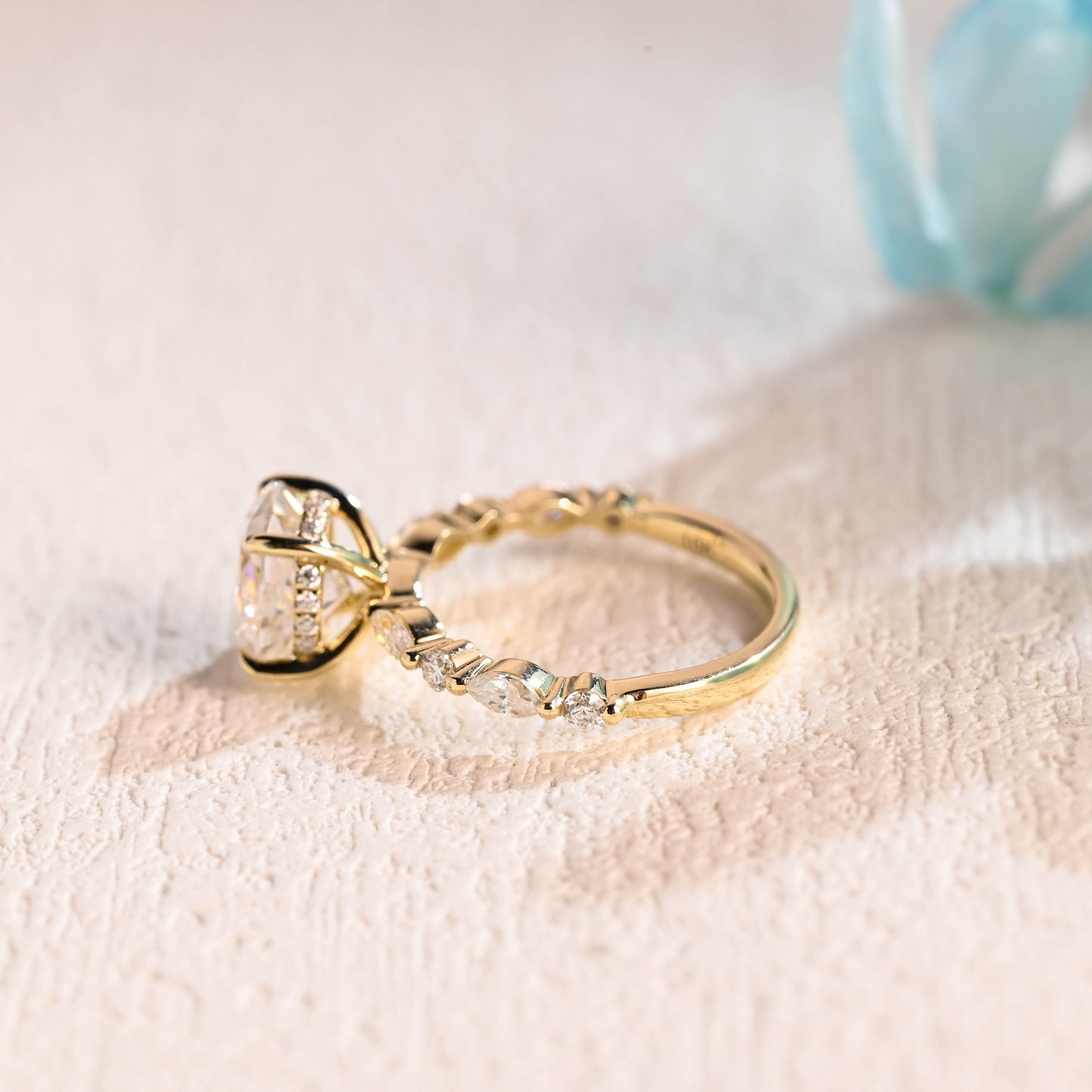 Oval-cut-moissanite-engagement-ring-solid-gold-ring-promise-ring-gift