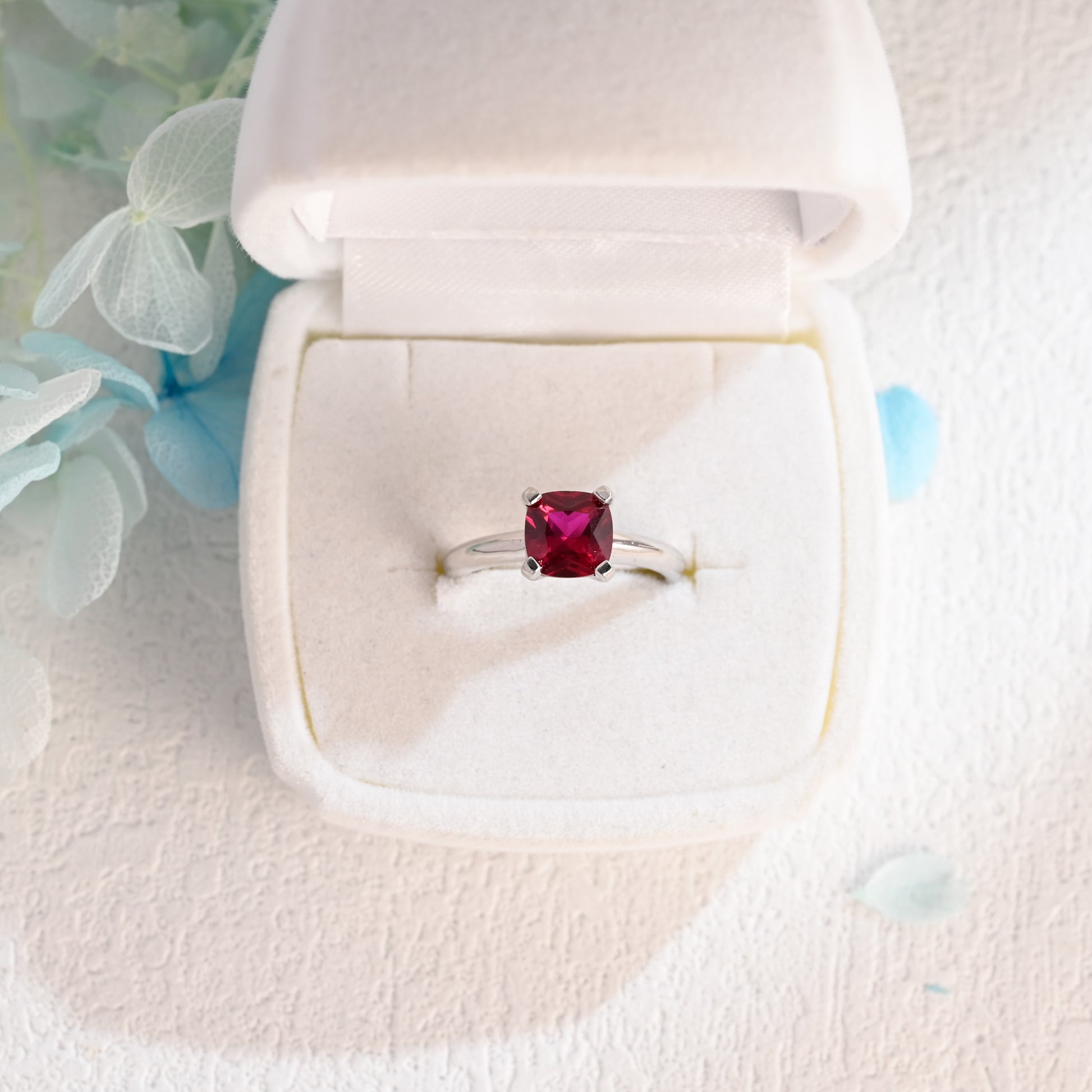 Cushion-Cut-Ruby-engagement-ring-solid-gold-ring-promise-ring-gift