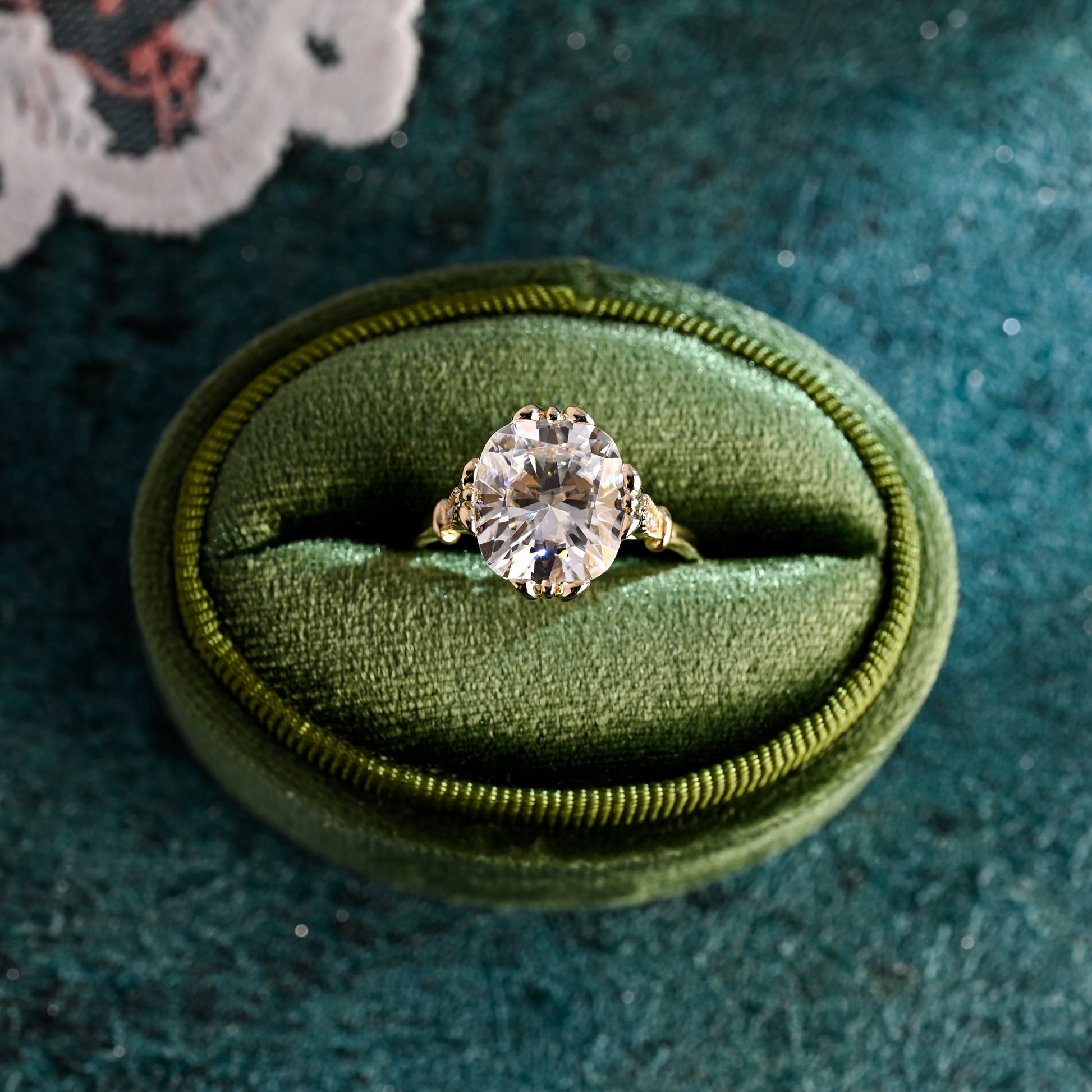 Cushion-Cut-Moissanite-engagement-ring-solid-gold-ring-promise-ring-gift