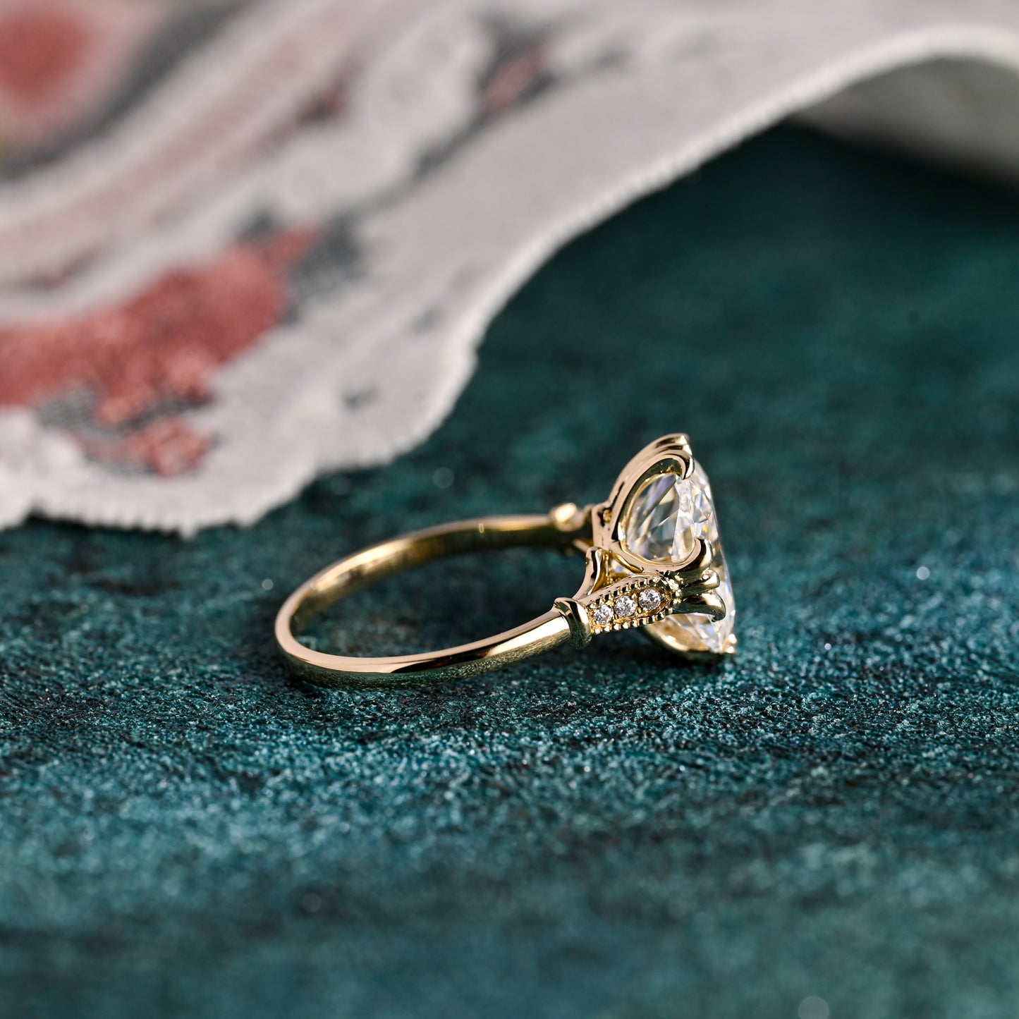 Cushion-Cut-Moissanite-engagement-ring-solid-gold-ring-promise-ring-gift