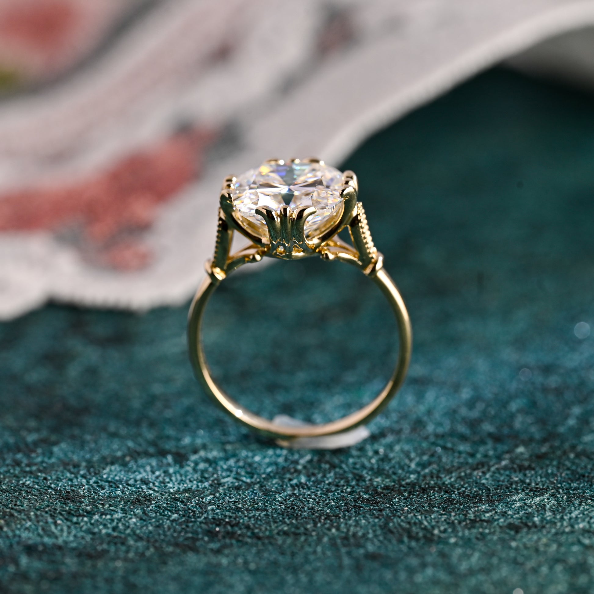 Cushion-Cut-Moissanite-engagement-ring-solid-gold-ring-promise-ring-gift