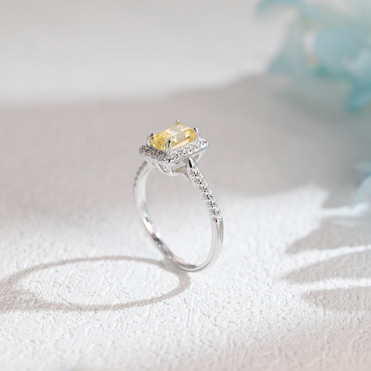 Radiant-Cut-Yellow-Moissanite-engagement-ring-solid-gold-ring-promise-ring-gift