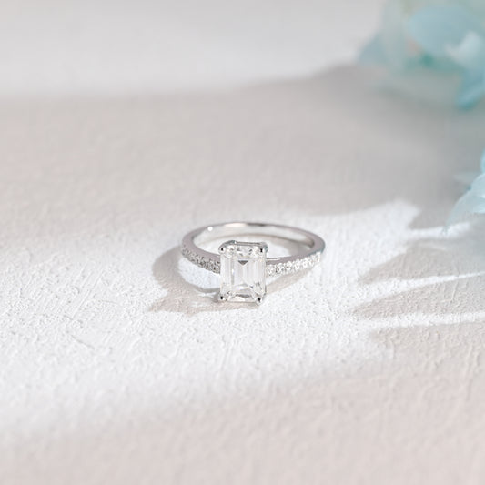 Emerald-Cut-Moissanite-engagement-ring-solid-gold-ring-promise-ring-gift