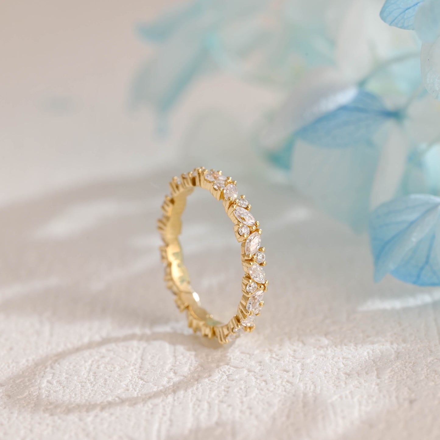 solid-gold-full-eternity-marquise-round-cut-moissanite-wedding-ring-band