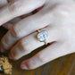 Solid Gold Bezel Elongated Cushion Cut Moissanite Engagement Ring