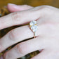 Solid Gold Toi Et Moi Pear & Marquise Cut Moissanite Engagement Ring