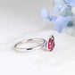 Solid Gold Toi Et Moi Princess Garnet & Pear Lab Grown Ruby Engagement Ring